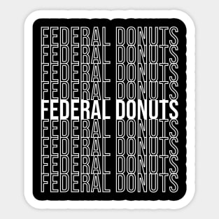 Federal Donut White Sticker